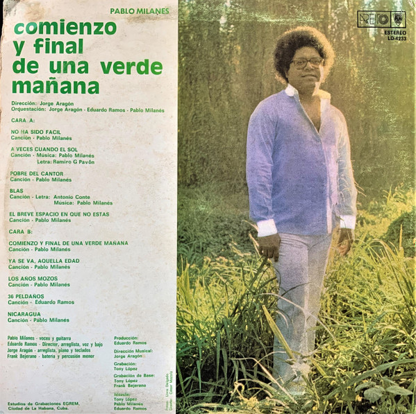 Pablo Milanés - Comienzo Y Final De Una Verde Mañana | Areito (LD-4233) - 2