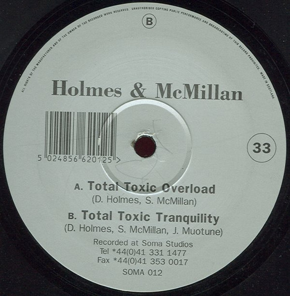 David Holmes & Stuart McMillan - Total Toxic Overload | Soma Quality Recordings (SOMA 012) - main David Holmes & Stuart McMillan - Total Toxic Overload | Soma Quality Recordings (SOMA 012) - main