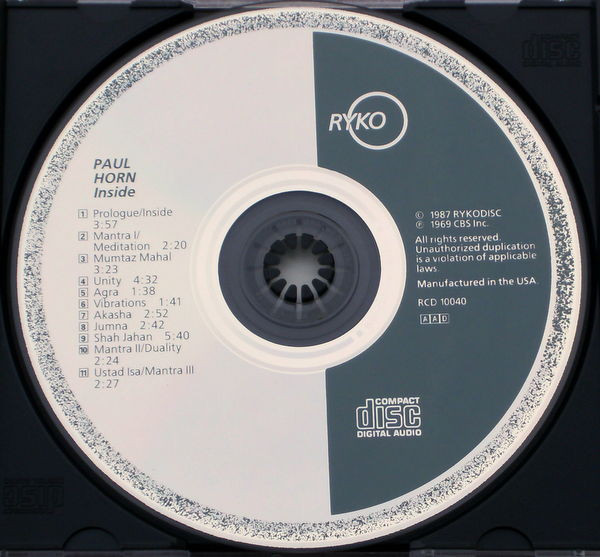 Paul Horn - Inside | Rykodisc (RCD 10040) - 3 Paul Horn - Inside | Rykodisc (RCD 10040) - 3