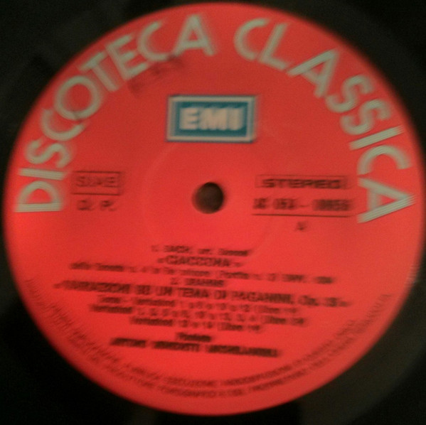 Arturo Benedetti Michelangeli , Orchestra Sinfonica Da Camera Dell'Ente Dei Pomeriggi Musicali di Milano , Ettore Gracis - Bach - Brahms - Mozart | EMI (3 C 053-00656) - 3
