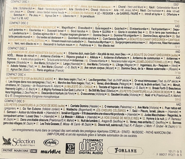 Various - Les Musiciens Du Paradis; Les Plus Belles Pages De La Musique Religieuse | Sélection Du Reader's Digest (151 1/2/3/4/5) - 2