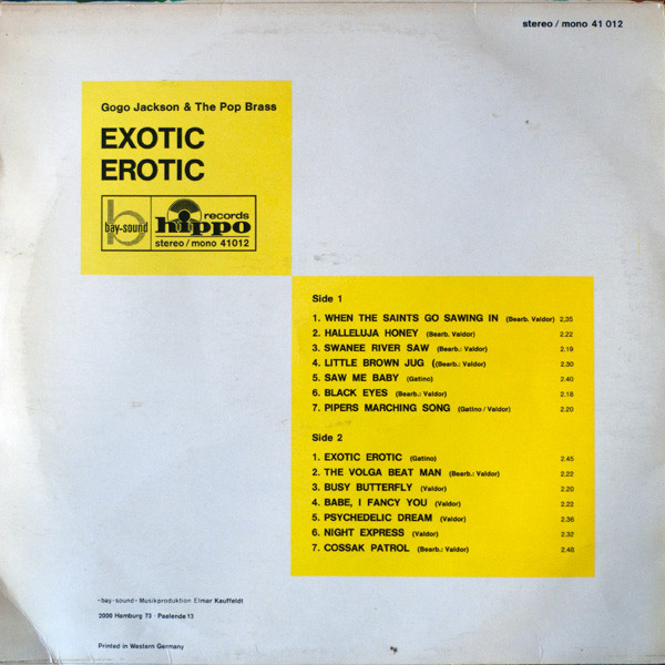 Gogo Jackson & The Pop Brass - Exotic Erotic | Hippo Records (41 012) - 2 Gogo Jackson & The Pop Brass - Exotic Erotic | Hippo Records (41 012) - 2