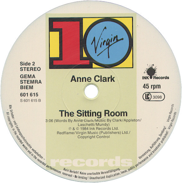 Anne Clark - Our Darkness | 10 Records (601 615) - 4