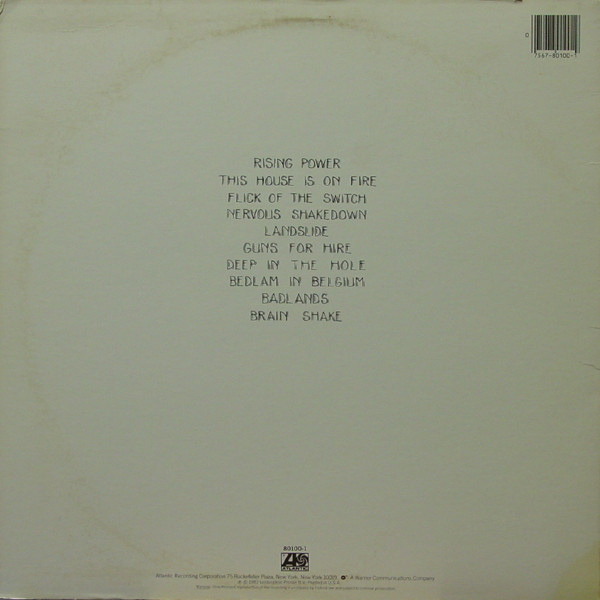 AC/DC - Flick Of The Switch | Atlantic (7 80100-1) - 2