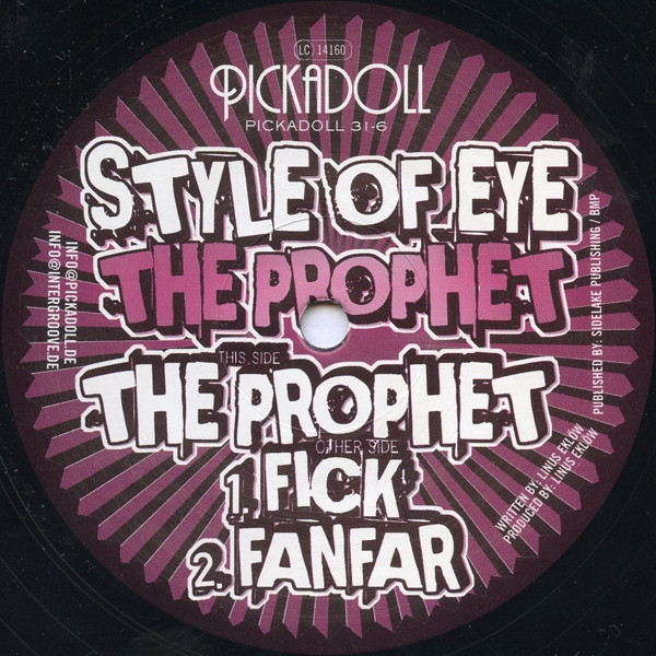 Style Of Eye - The Prophet | Pickadoll Records (PICKADOLL 31-6) - 3