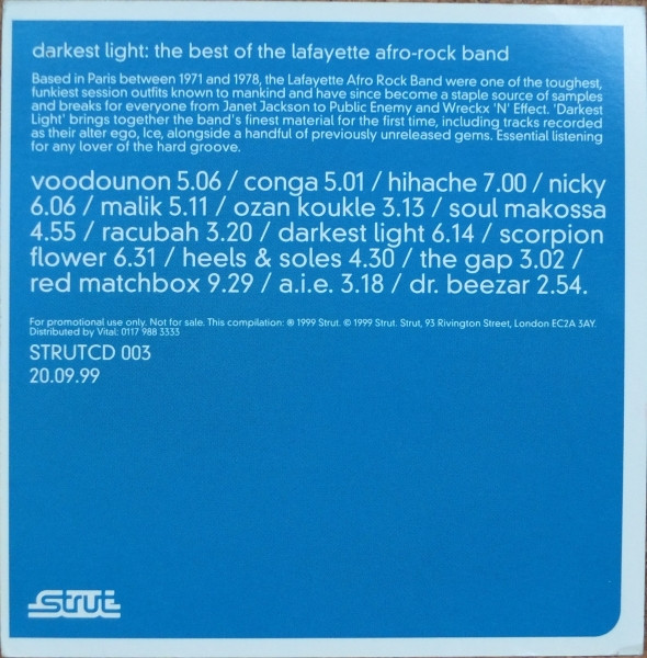 Lafayette Afro Rock Band - Darkest Light: The Best Of The Lafayette Afro Rock Band | Strut (STRUTCD 003) - 2