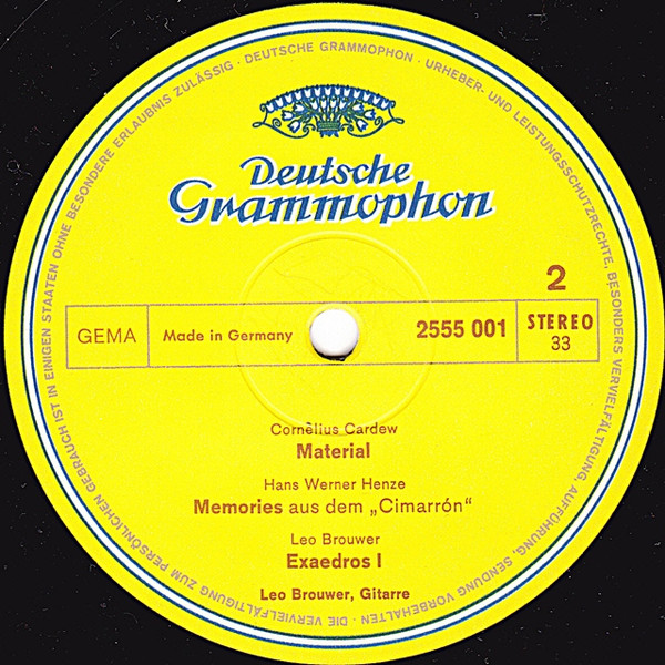 Leo Brouwer - Werke Für Gitarre Solo Von Gaspar Sanz, Luis De Narváez, Fernando Sor, Cornelius Cardew, Hans Werner Henze, Leo Brouwer | Deutsche Grammophon (2555 001) - 4 Leo Brouwer - Werke Für Gitarre Solo Von Gaspar Sanz, Luis De Narváez, Fernando Sor, Cornelius Cardew, Hans Werner Henze, Leo Brouwer | Deutsche Grammophon (2555 001) - 4