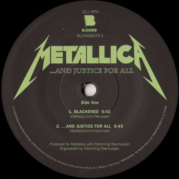 Metallica - ...And Justice For All | Blackened (BLCKND007R-1) - 4 Metallica - ...And Justice For All | Blackened (BLCKND007R-1) - 4