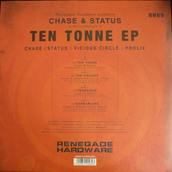 Chase & Status - Ten Tonne EP | Renegade Hardware (RH69) - 2