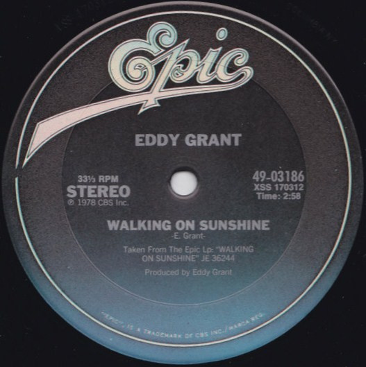 Eddy Grant - Walking On Sunshine | Epic (49-03186) - 2