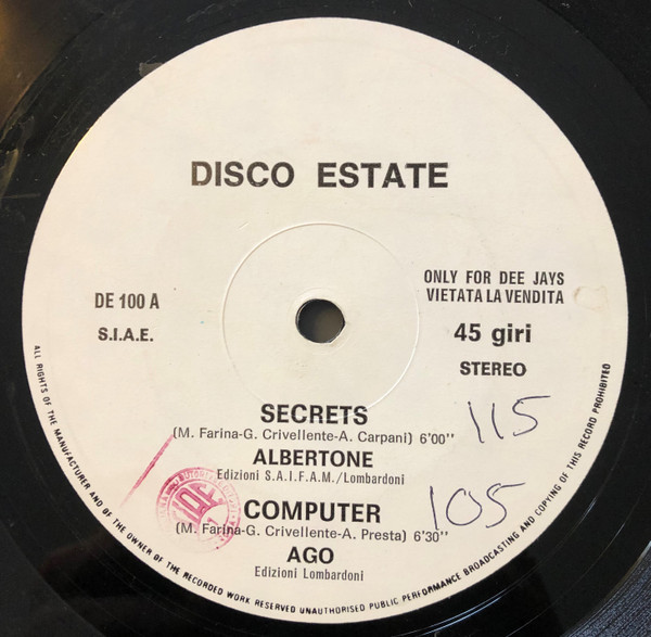 Various - Disco Estate | Discomagic Records (DE 100) - main Various - Disco Estate | Discomagic Records (DE 100) - main