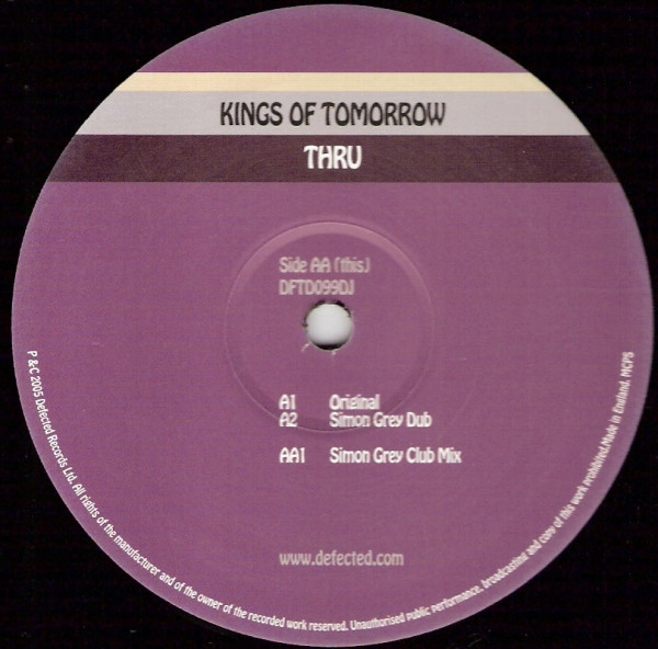 Kings Of Tomorrow - Thru | Defected (DFTD099DJ) - main