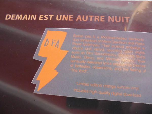 Essaie Pas - Demain Est Une Autre Nuit | DFA (DFA2481) - 4