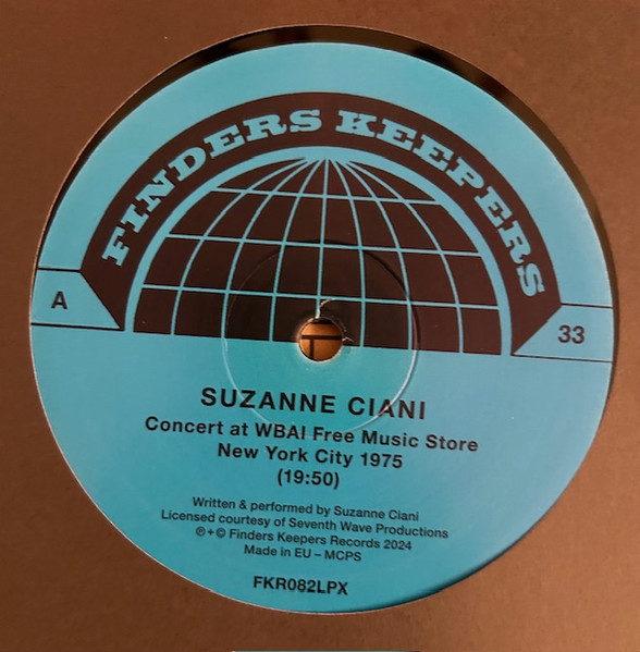 Suzanne Ciani - Buchla Concerts 1975 | Finders Keepers Records (FKR082LPX) - 2