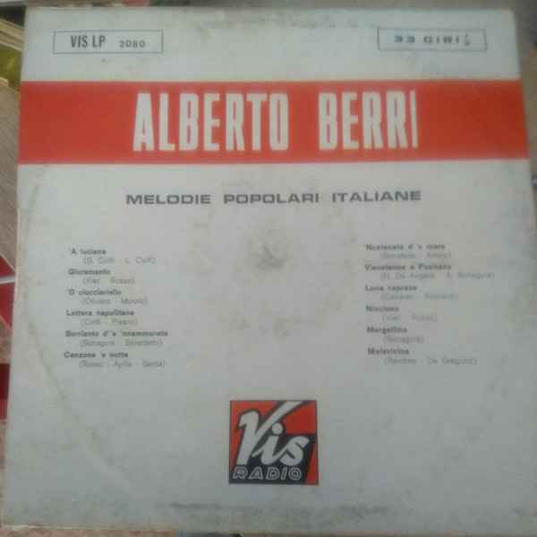 Alberto Berri - Melodie Popolari Italiane | Vis Radio (VIS LP) - 2 Alberto Berri - Melodie Popolari Italiane | Vis Radio (VIS LP) - 2