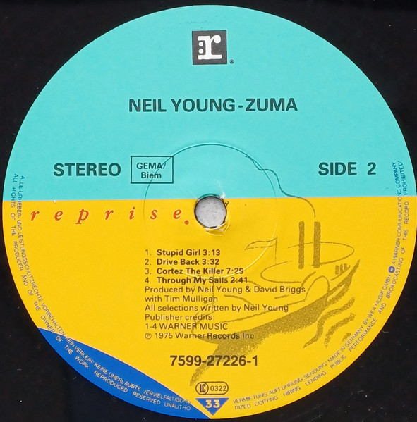 Neil Young With Crazy Horse - Zuma | Reprise Records (7599-27226-1) - 4