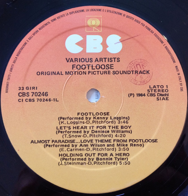 Various - Footloose (Original Motion Picture Soundtrack) | CBS (70246) - 2 Various - Footloose (Original Motion Picture Soundtrack) | CBS (70246) - 2