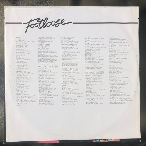 Various - Footloose (Original Motion Picture Soundtrack) | CBS (70246) - 3 Various - Footloose (Original Motion Picture Soundtrack) | CBS (70246) - 3