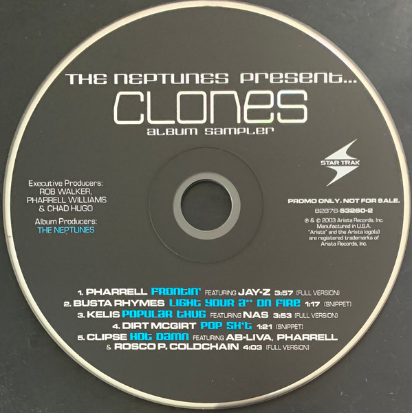 The Neptunes - Clones (Album Sampler) | Arista (82876-53260-2) - 3