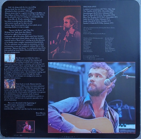 John Martyn - So Far So Good | Island Records (ILPS 9484)