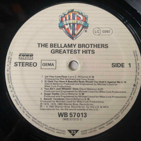 Bellamy Brothers - Greatest Hits | Warner Bros. Records (WB 57 013) - 3 Bellamy Brothers - Greatest Hits | Warner Bros. Records (WB 57 013) - 3