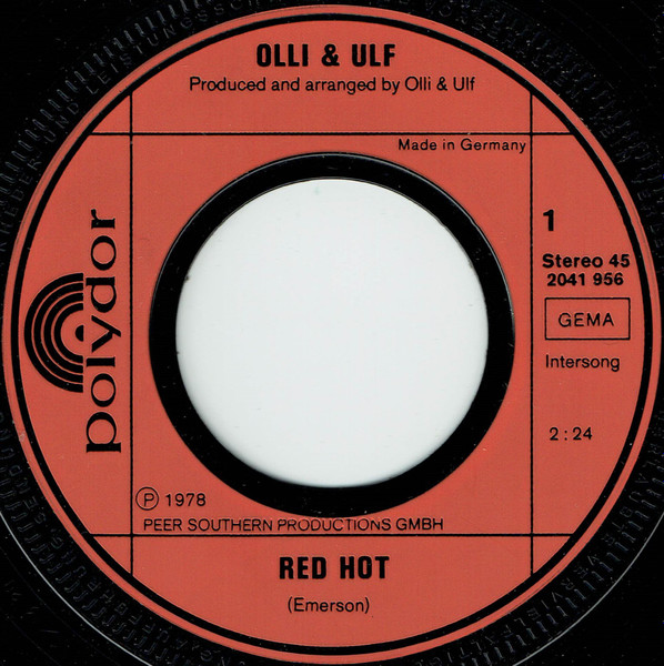 Olli + Ulf - Red Hot / Tennessee Waltz | Polydor (2041 956) - 2