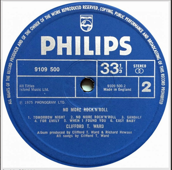 Clifford T. Ward - No More Rock 'N' Roll | Philips (9109 500) - 4