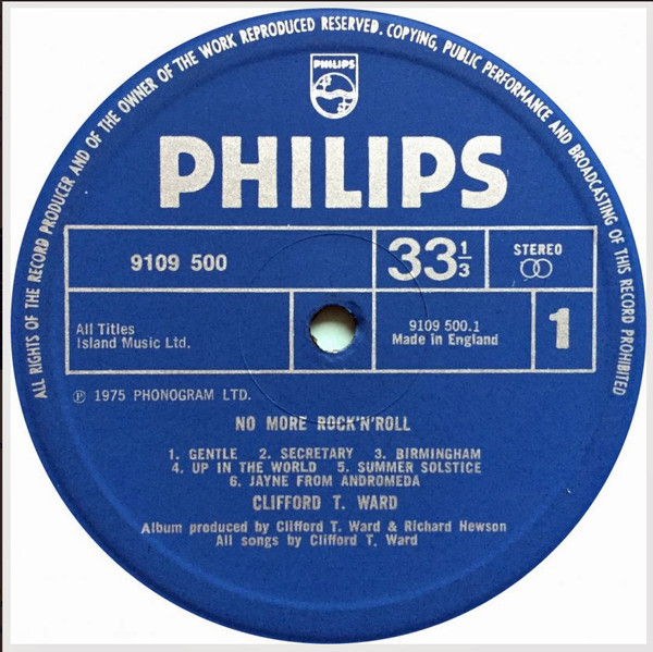 Clifford T. Ward - No More Rock 'N' Roll | Philips (9109 500) - 3