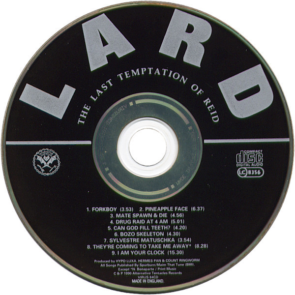 Lard - The Last Temptation Of Reid | Alternative Tentacles (VIRUS 84CD) - 3