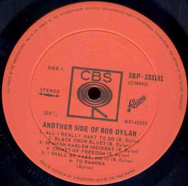 Bob Dylan - Another Side Of Bob Dylan | CBS (SBP 233161) - 2 Bob Dylan - Another Side Of Bob Dylan | CBS (SBP 233161) - 2