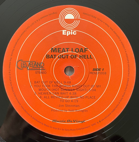 Meat Loaf - Bat Out Of Hell | Epic (MOVLP1018) - 4 Meat Loaf - Bat Out Of Hell | Epic (MOVLP1018) - 4