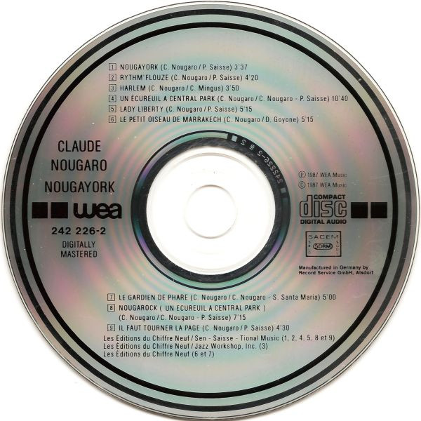 Claude Nougaro - Nougayork | WEA (242226-2) - 3 Claude Nougaro - Nougayork | WEA (242226-2) - 3