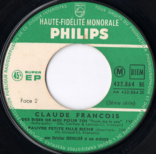 Claude François - Si Tu Veux Être Heureux... | Philips (432.864 BE) - 4