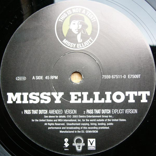 Missy Elliott - Pass That Dutch | Elektra (E7509T) - 3 Missy Elliott - Pass That Dutch | Elektra (E7509T) - 3