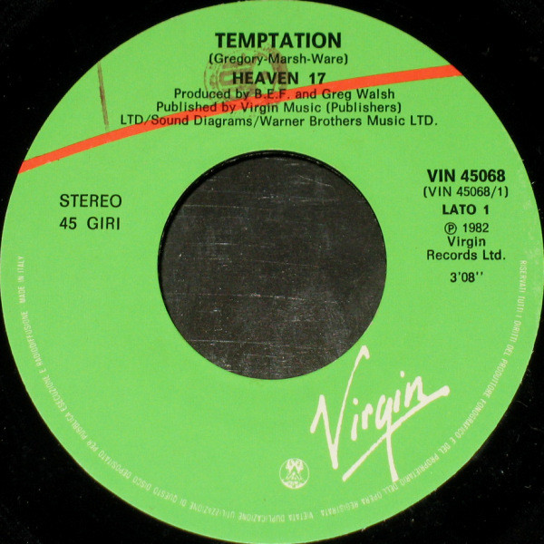 Heaven 17 - Temptation | Virgin (VIN 45068) - 3
