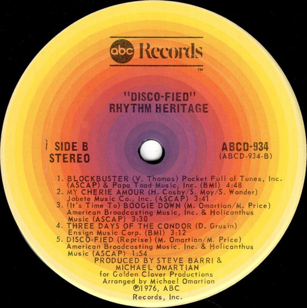 Rhythm Heritage - Disco-Fied | ABC Records (ABCD-934) - 4