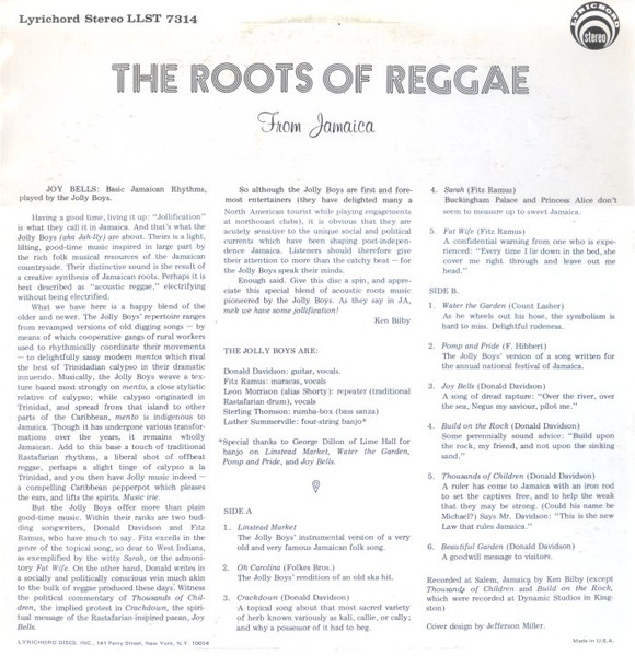 The Jolly Boys - Roots Of Reggae | Lyrichord (LLST 7314) - 2 The Jolly Boys - Roots Of Reggae | Lyrichord (LLST 7314) - 2