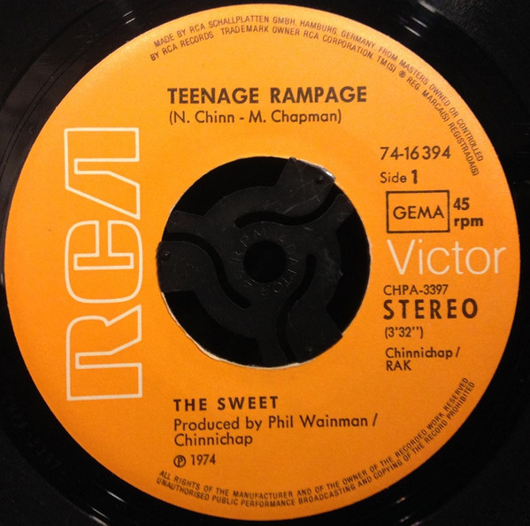 The Sweet - Teenage Rampage | RCA Victor (74-16 394) - 3