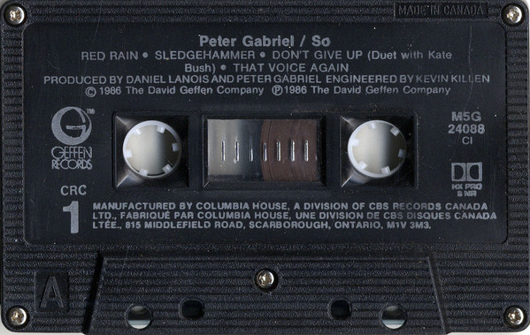 Peter Gabriel - So [Cassette] | Geffen Records (M5G-24088) - 3