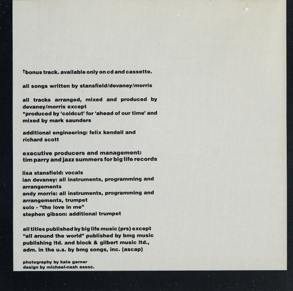 Lisa Stansfield - Affection | Arista (ARCD-8554) - 3
