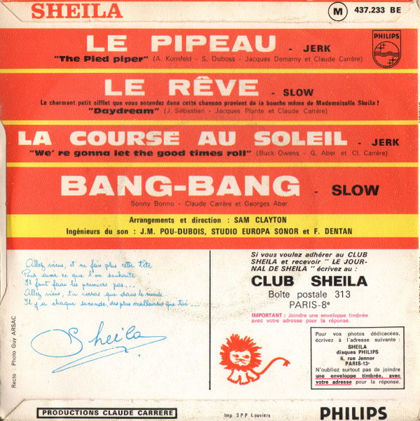 Sheila - Bang-Bang | Philips (437.233 BE) - 2