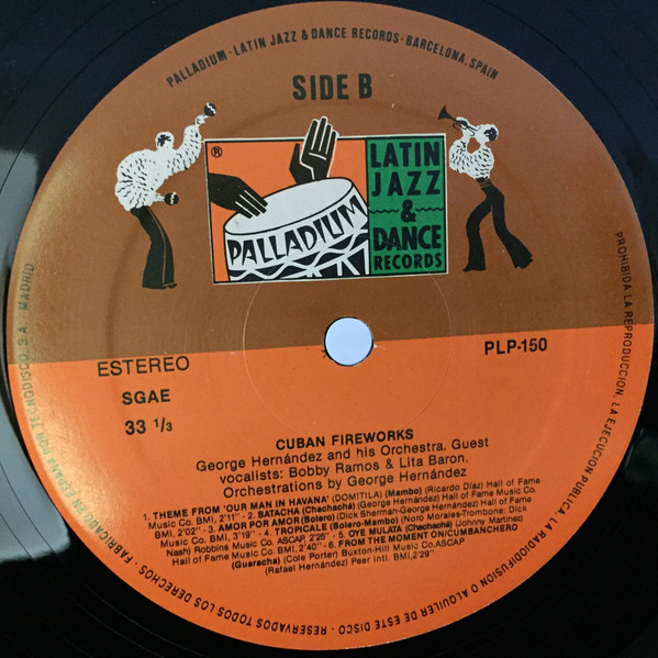 George Hernandez And His Orchestra - Cuban Fireworks | Palladium Latin Jazz & Dance Records (PLP-150) - 4