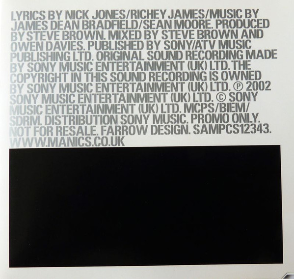 Manic Street Preachers - Motorcycle Emptiness | Epic (SAMPCS12343) - 3