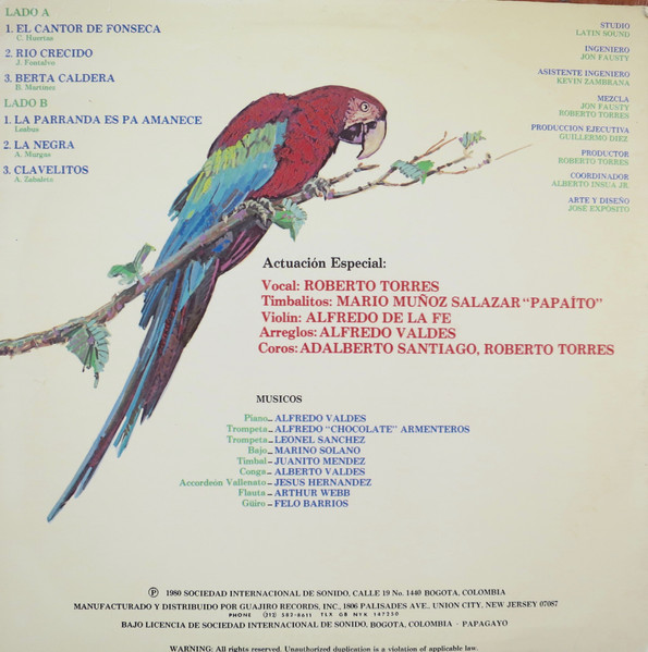 Roberto Torres - Roberto Torres Presenta... La Charanga Vallenata | SAR Records (SLP 1018) - 2 Roberto Torres - Roberto Torres Presenta... La Charanga Vallenata | SAR Records (SLP 1018) - 2