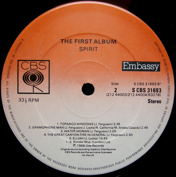 Spirit - The Best Of Spirit | Embassy (EMB 31693) - 4