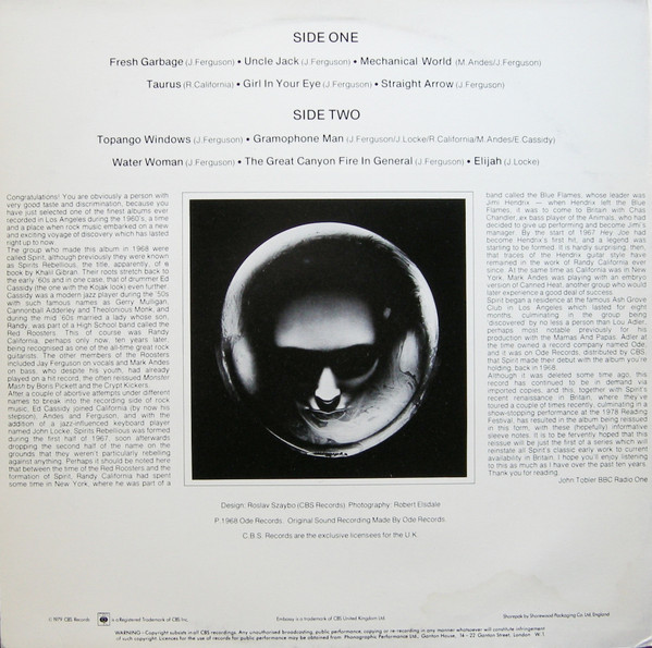 Spirit - The Best Of Spirit | Embassy (EMB 31693) - 2