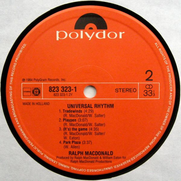 Ralph MacDonald - Universal Rhythm | Polydor (823 323-1) - 4 Ralph MacDonald - Universal Rhythm | Polydor (823 323-1) - 4