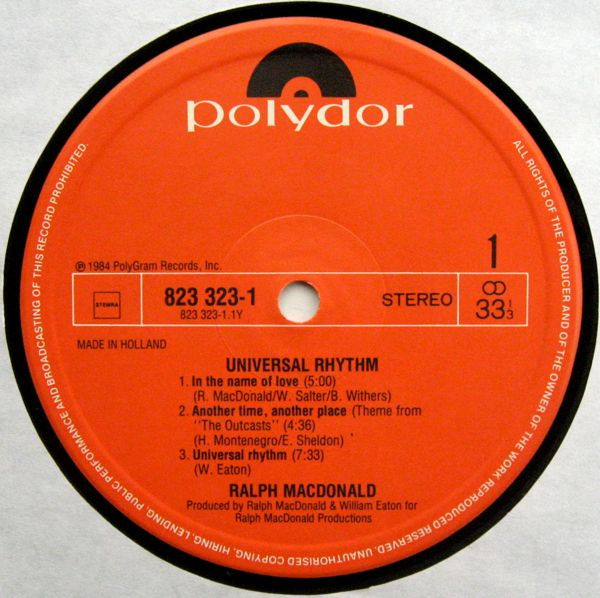Ralph MacDonald - Universal Rhythm | Polydor (823 323-1) - 3 Ralph MacDonald - Universal Rhythm | Polydor (823 323-1) - 3