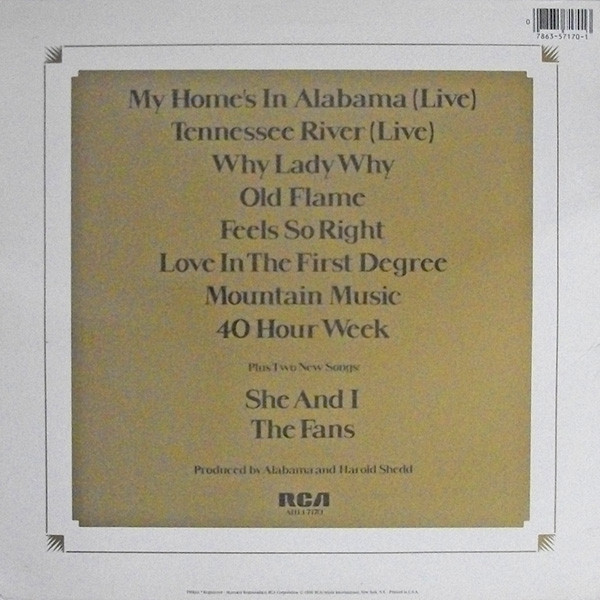 Alabama - Alabama Greatest Hits | RCA (AHL1-7170) - 2