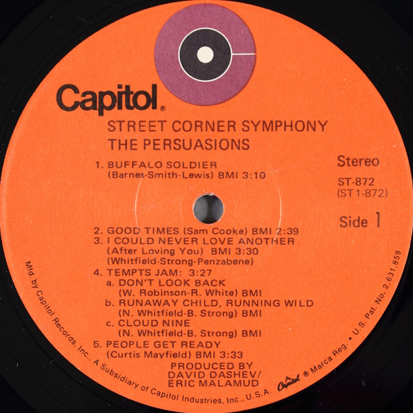 The Persuasions - Street Corner Symphony | Capitol Records (ST-872) - 3 The Persuasions - Street Corner Symphony | Capitol Records (ST-872) - 3